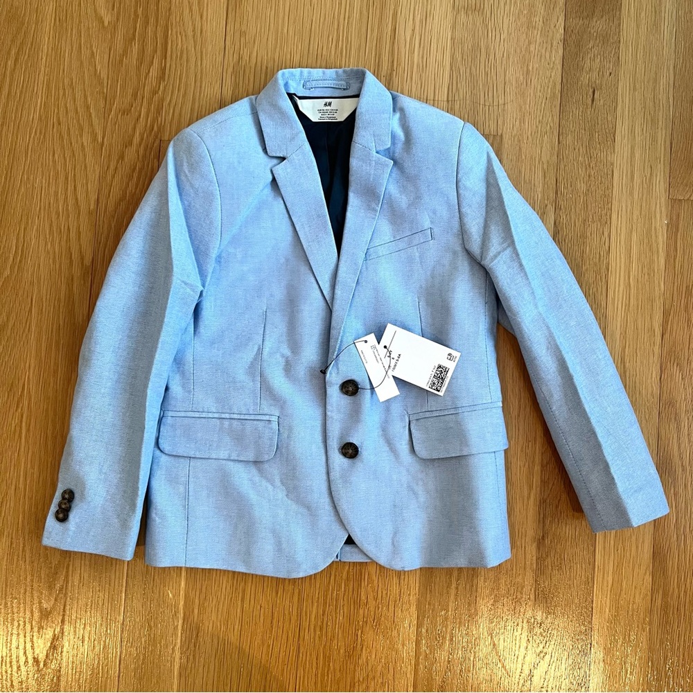 NWT H&M Lightweight Light Blue Blazer (Size 6 Boys)